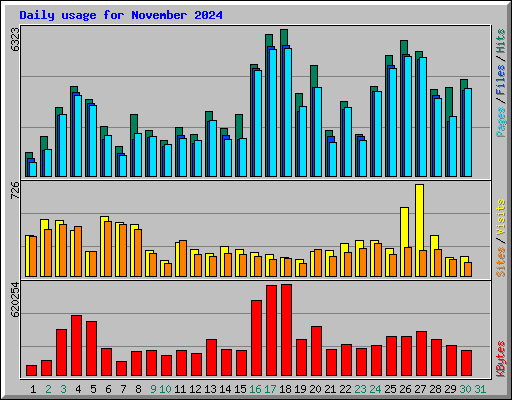 Daily usage for November 2024